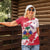 Custom Haiti Football Women Polo Shirt Les Grenadiers Red Grunge Polynesian Tattoo - Wonder Print Shop