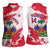 Custom Haiti Football Women Sleeveless Polo Shirt Les Grenadiers Red Grunge Polynesian Tattoo - Wonder Print Shop