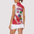 Custom Haiti Football Women Sleeveless Polo Shirt Les Grenadiers Red Grunge Polynesian Tattoo - Wonder Print Shop