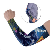 Cianalas Alba Scotland Arm Sleeves Scottish Lion and Thistle Blue Version