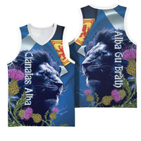 Cianalas Alba Scotland Basketball Jersey Scottish Lion and Thistle Blue Version