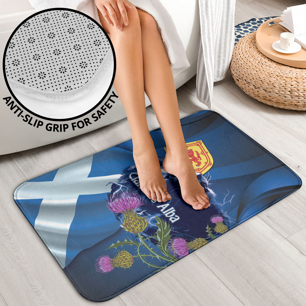 Cianalas Alba Scotland Bathroom Set Scottish Lion and Thistle Blue Version