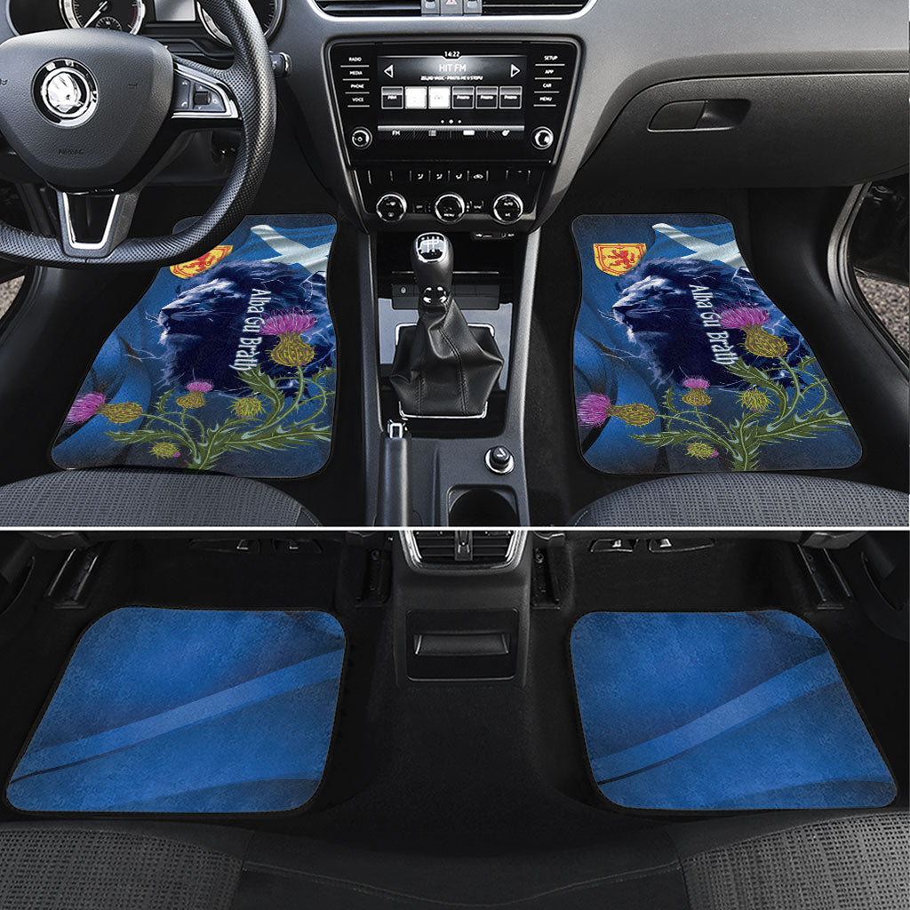 Cianalas Alba Scotland Car Mats Scottish Lion and Thistle Blue Version