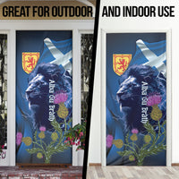 Cianalas Alba Scotland Door Cover Scottish Lion and Thistle Blue Version