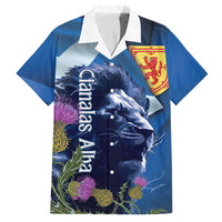 Cianalas Alba Scotland Hawaiian Shirt Scottish Lion and Thistle Blue Version