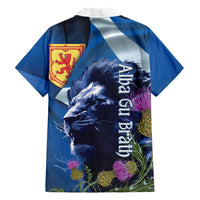 Cianalas Alba Scotland Hawaiian Shirt Scottish Lion and Thistle Blue Version