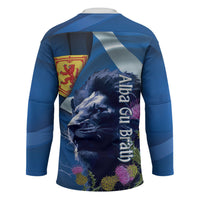 Cianalas Alba Scotland Hockey Jersey Scottish Lion and Thistle Blue Version