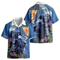 Cianalas Alba Scotland Kid Hawaiian Shirt Scottish Lion and Thistle Blue Version LT14
