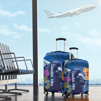 Cianalas Alba Scotland Luggage Cover Scottish Lion and Thistle Blue Version