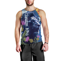 Cianalas Alba Scotland Men Tank Top Scottish Lion and Thistle Blue Version