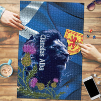 Cianalas Alba Scotland Puzzle Scottish Lion and Thistle Blue Version