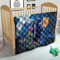 Cianalas Alba Scotland Quilt Scottish Lion and Thistle Blue Version