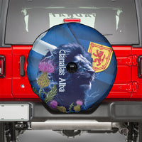 Cianalas Alba Scotland Spare Tire Cover Scottish Lion and Thistle Blue Version