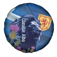 Cianalas Alba Scotland Spare Tire Cover Scottish Lion and Thistle Blue Version