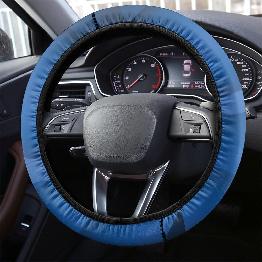 Cianalas Alba Scotland Steering Wheel Cover Scottish Lion and Thistle Blue Version
