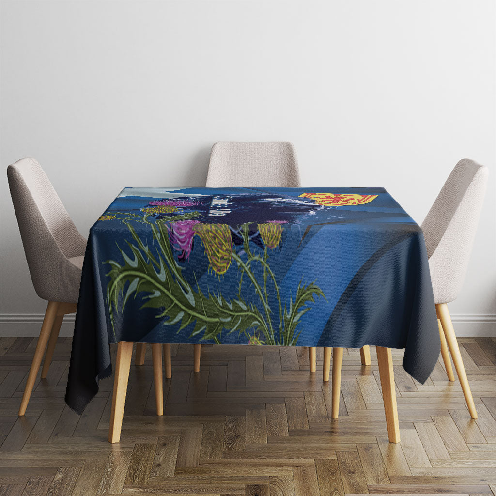 Cianalas Alba Scotland Tablecloth Scottish Lion and Thistle Blue Version