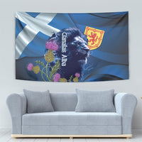 Cianalas Alba Scotland Tapestry Scottish Lion and Thistle Blue Version