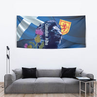 Cianalas Alba Scotland Tapestry Scottish Lion and Thistle Blue Version