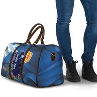 Cianalas Alba Scotland Travel Bag Scottish Lion and Thistle Blue Version