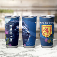 Cianalas Alba Scotland Tumbler Cup Scottish Lion and Thistle Blue Version