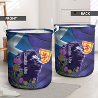 Cianalas Alba Scotland Laundry Basket Scottish Lion and Thistle Purple Version
