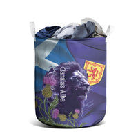 Cianalas Alba Scotland Laundry Basket Scottish Lion and Thistle Purple Version