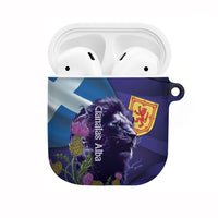 Cianalas Alba Scotland AirPods Case Scottish Lion and Thistle Purple Version