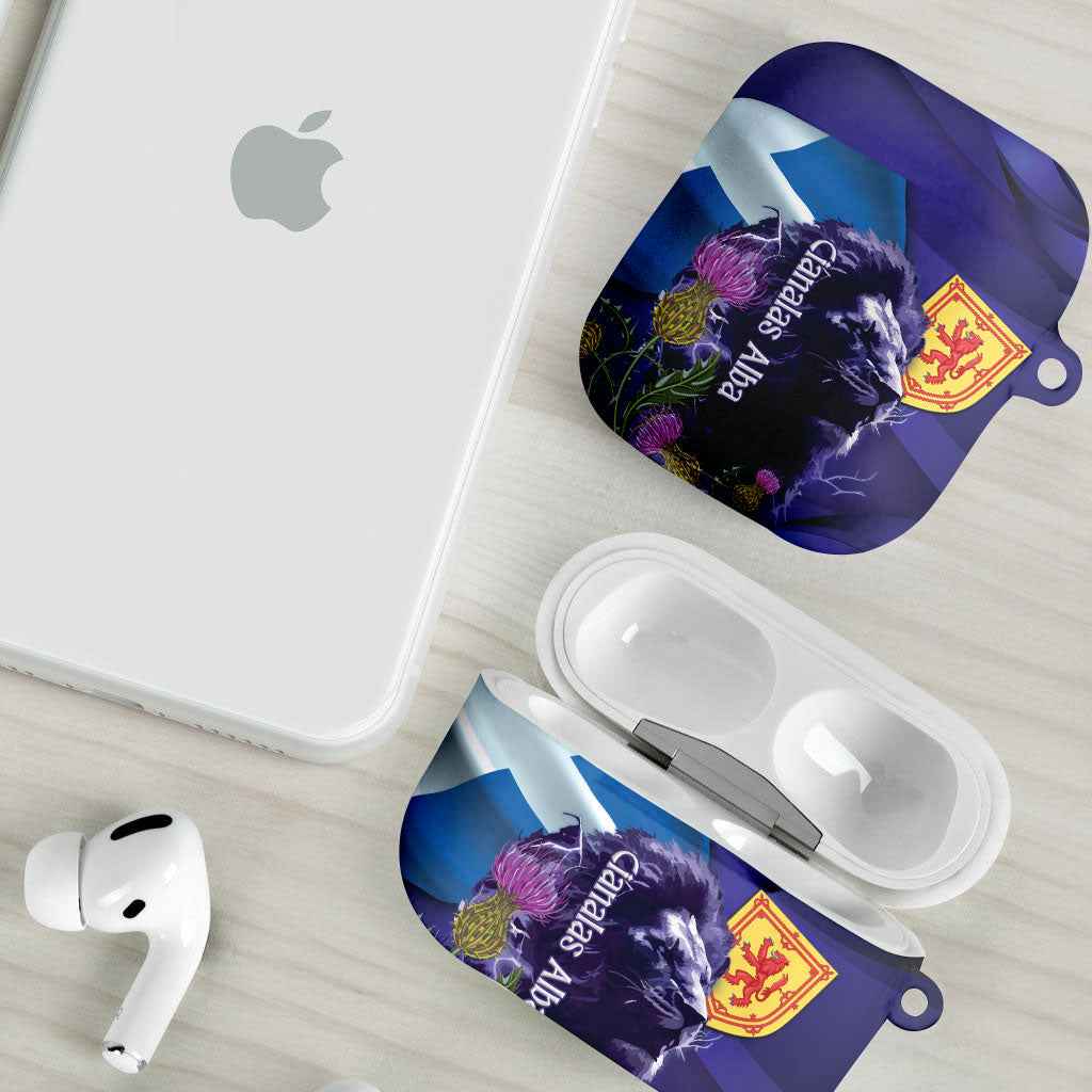 Cianalas Alba Scotland AirPods Case Scottish Lion and Thistle Purple Version