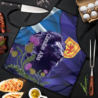 Cianalas Alba Scotland Apron Scottish Lion and Thistle Purple Version