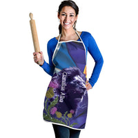Cianalas Alba Scotland Apron Scottish Lion and Thistle Purple Version