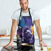 Cianalas Alba Scotland Apron Scottish Lion and Thistle Purple Version