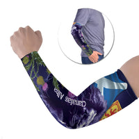 Cianalas Alba Scotland Arm Sleeves Scottish Lion and Thistle Purple Version