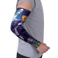 Cianalas Alba Scotland Arm Sleeves Scottish Lion and Thistle Purple Version