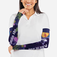 Cianalas Alba Scotland Arm Sleeves Scottish Lion and Thistle Purple Version