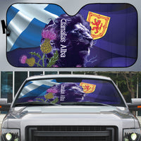 Cianalas Alba Scotland Auto Sun Shade Scottish Lion and Thistle Purple Version