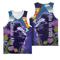 Cianalas Alba Scotland Basketball Jersey Scottish Lion and Thistle Purple Version