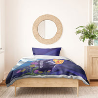 Cianalas Alba Scotland Bedding Set Scottish Lion and Thistle Purple Version