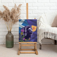 Cianalas Alba Scotland Canvas Wall Art Scottish Lion and Thistle Purple Version