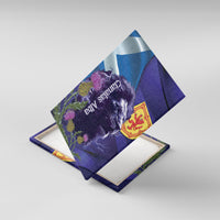 Cianalas Alba Scotland Canvas Wall Art Scottish Lion and Thistle Purple Version