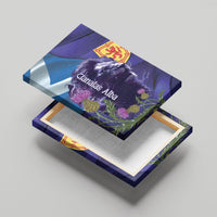 Cianalas Alba Scotland Canvas Wall Art Scottish Lion and Thistle Purple Version
