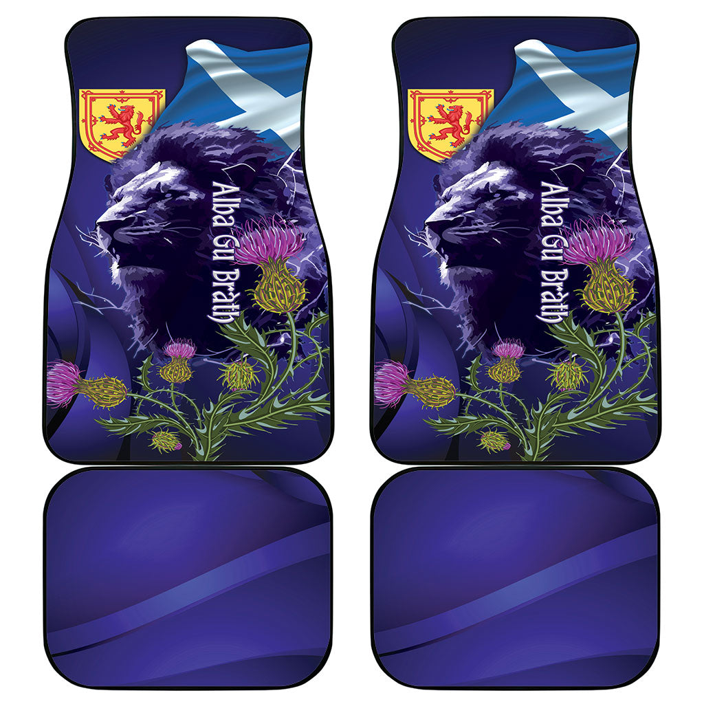 Cianalas Alba Scotland Car Mats Scottish Lion and Thistle Purple Version