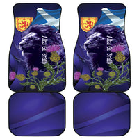 Cianalas Alba Scotland Car Mats Scottish Lion and Thistle Purple Version