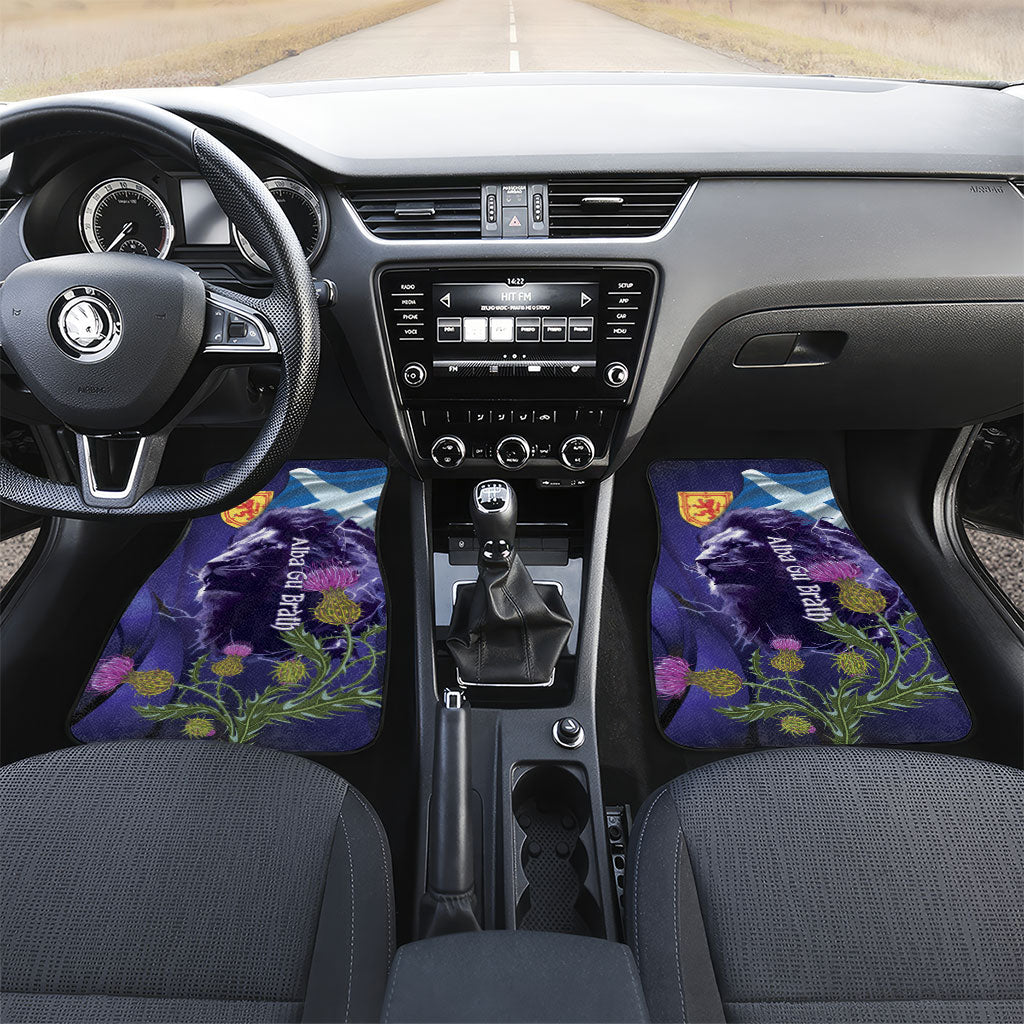 Cianalas Alba Scotland Car Mats Scottish Lion and Thistle Purple Version