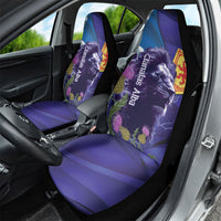 Cianalas Alba Scotland Car Seat Cover Scottish Lion and Thistle Purple Version