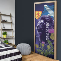 Cianalas Alba Scotland Door Cover Scottish Lion and Thistle Purple Version