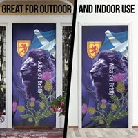 Cianalas Alba Scotland Door Cover Scottish Lion and Thistle Purple Version