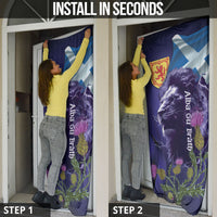 Cianalas Alba Scotland Door Cover Scottish Lion and Thistle Purple Version