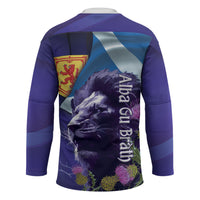 Cianalas Alba Scotland Hockey Jersey Scottish Lion and Thistle Purple Version