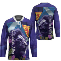Cianalas Alba Scotland Hockey Jersey Scottish Lion and Thistle Purple Version