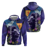 Cianalas Alba Scotland Hoodie Scottish Lion and Thistle Purple Version